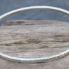 Line Hammered Square wire bangle