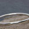 Fully rounded silver bangle - Image 2