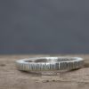 Heavy Square ring, line hammered - Image 2