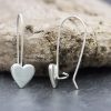 Shiny Heart Hook Earrings - Image 2