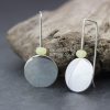 Yellow Kyanite Shiny Coin Earrings - Image 2