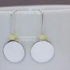 Yellow Kyanite Shiny Coin Earrings - Image 4