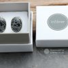 Snowflake Obsidian Oval Cufflinks - Image 5