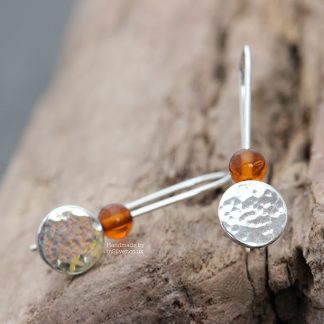 Amber threader earrings