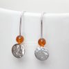 Amber Glitter Hammered Disk earrings - Image 7