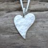 Mini Squishy Heart Pendant - Glitter Hammered - Image 2