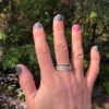 Spinner Ring - Line hammered/bead band V - Image 4