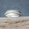 Spinner Ring - Line hammered/bead band V - Image 2