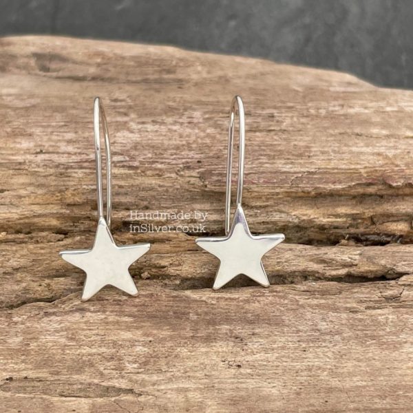 Shiny Star Hook Earrings