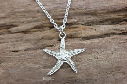 Sterling silver starfish necklace Trace chain