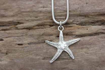 Sterling silver Starfish pendant Snake chain