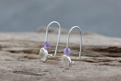 Amethyst and sterling silver earrings
