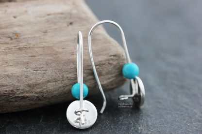 Sterling silver Turquoise Howlite earrings