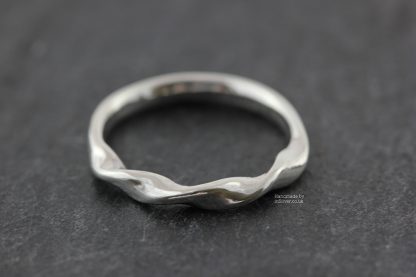 Sterling silver Ribbon Twist ring partial twist