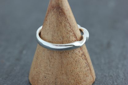 Partial Ribbon Twist ring in sterling silver