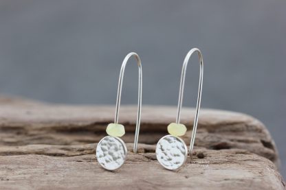 Sterling silver Yellow Kyanite earrings handmade in Folkestone