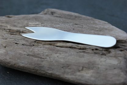 Sterling silver hand sawn chip fork