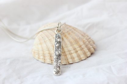 Sterling silver Seaweed Thong weed pendant, handmade in Folkestone