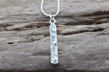 Sea weed sterling silver pendant handmade in Folkestone