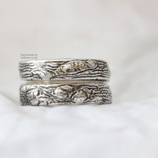 Sterling silver seaweed ring, handmade in Folkestone