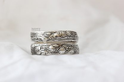 Sterling silver seaweed ring, handmade in Folkestone