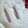 Sterling silver seaweed drop earrings