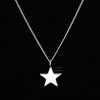 Sterling silver plain mini star pendant, handmade in Folkestone