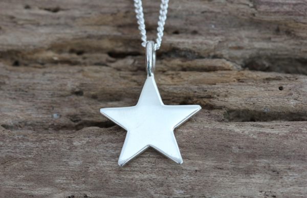 Sterling silver Plain star pendant