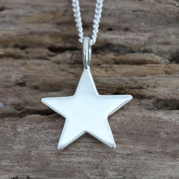 Sterling silver Plain star pendant