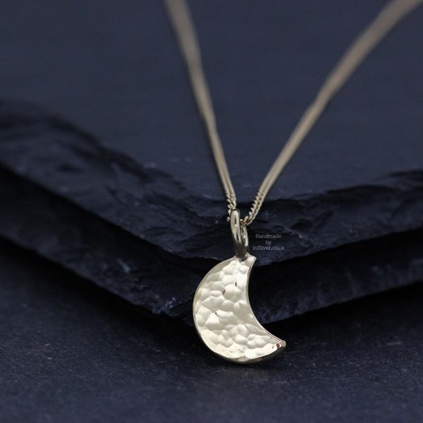 Crescent Moon Pendant, Gold Vermeil