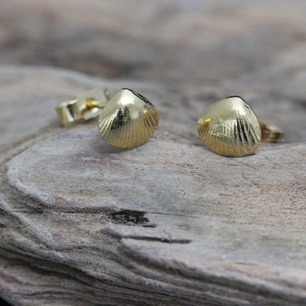 Shell Studs Gold Vermeil