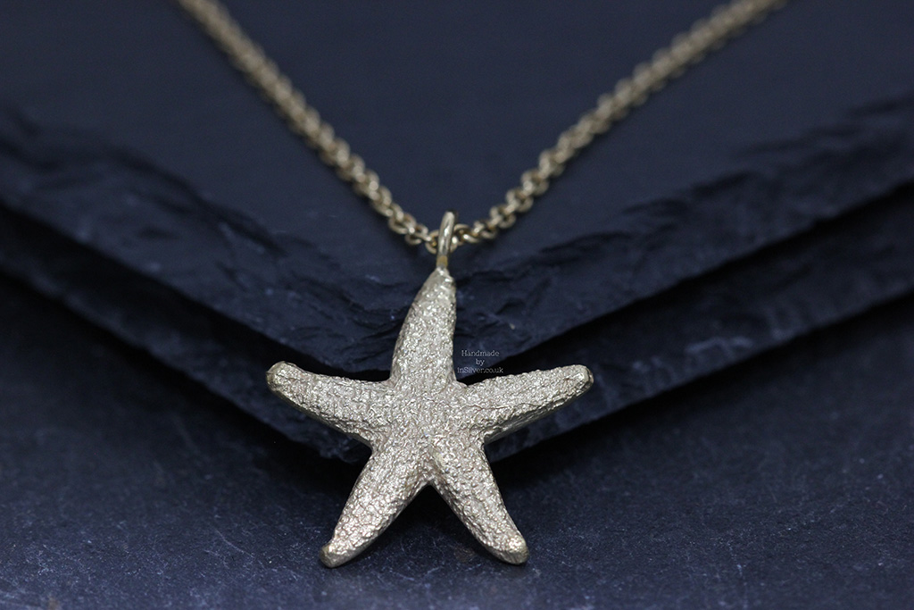 Starfish Pendant Trace Chain in Gold Vermeil