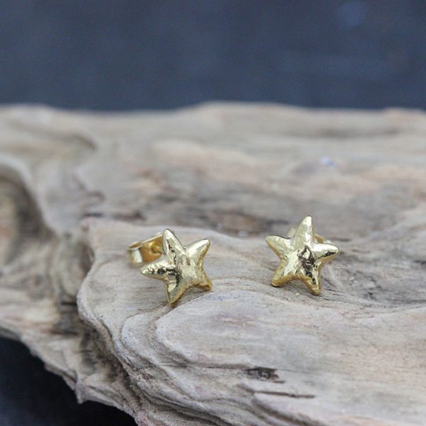 Starfish Studs Gold Vermeil
